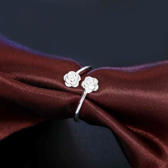 Ring Adjustable Cute Minimalist Ring 925 Sterling Silver Rings - Picture 1 of 7